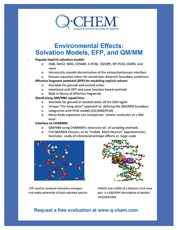 Environmental Effects: Solvation Models, EFP, QM/MM whitepaper