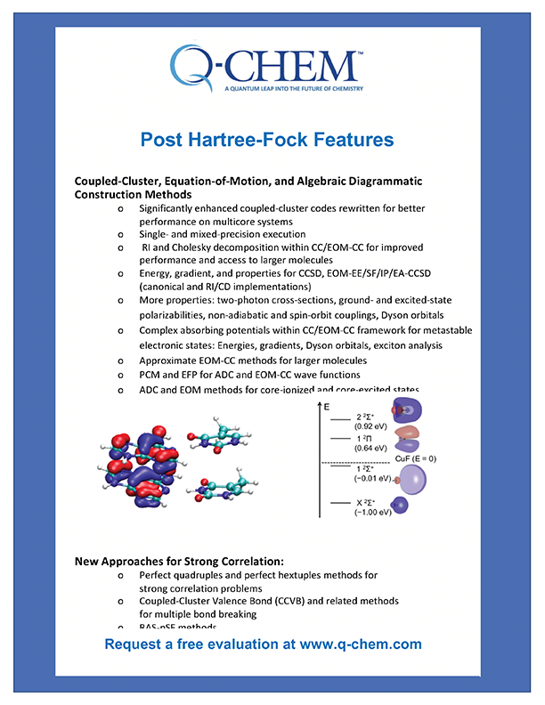 Post Hartree-Fock Features whitepaper